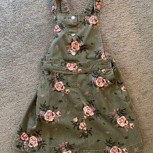 Army Green Overall Skirt